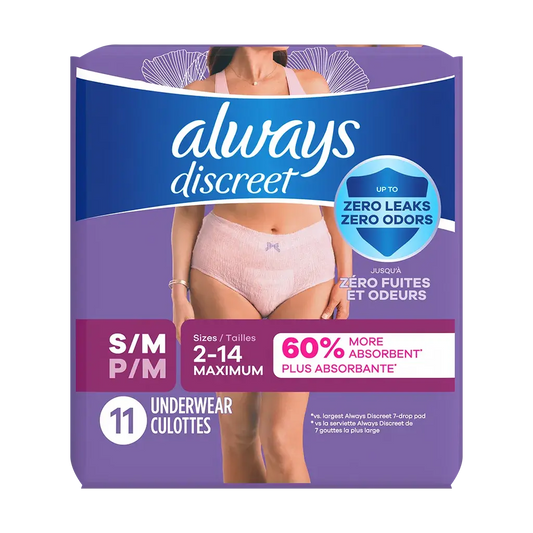 Always Discreet Maximum Protection Underwear MOISTURIZEE